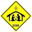 NATIVITY ZONE CROSSING sign st manger Christ
