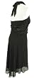 London Times Silk Tie-Back Halter Dress