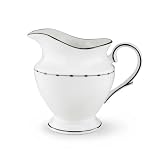 Lenox Grand Central Bone China Platinum Banded Creamer