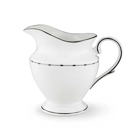 Lenox Grand Central Bone China Platinum Banded Creamer by Lenox