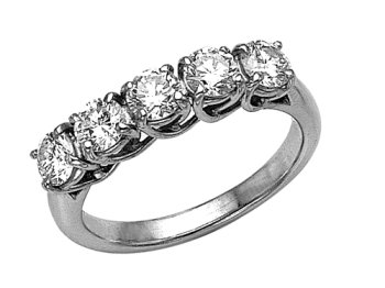 1.35 cts Round Diamonds Band Platinum 14kt White or Yellow Gold FREE GIFT BAG!