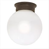 Buy 1 Light Ceiling Mount Ball Fixture - Old Bronze White Glass - Nuvo Lighting 60-248 by Nuvo