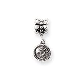 Om or AUM Dangle Charm in Sterling Silver for 3mm Reflections, Expression, Kera, Pandora and SilveRado Bracelets & Necklaces