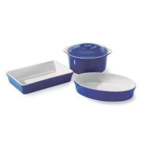 Mayfair and Jackson Four Piece Stoneware Casserole Set by Metro