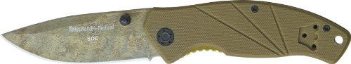 TIMBERLINE 4313 SOC Plain Edge Folding Coyote Knife with Tan Handle TIMBERLINE 4313 SOC Plain Edge Folding Coyote Knife with Tan Handle