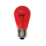 Sunlite 80316-SU S14/12LED/R LED 120-volt 0.8-watt Medium Based S14 Lamp, Red