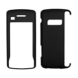 Black Rubberized Snap-On Cover Hard Case Cell Phone Protector for LG enV To ....