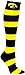 Donegal Bay NCAA Iowa Hawkeyes Gold and Black Stripe Dress Socks
