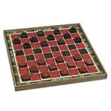 Classic Wooden Checkers Game Board