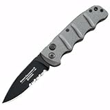 KAL74, Push Button, Olive Drab Handle, Black Blade, ComboEd