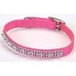 C NYL JEWEL COLLAR 5/8X14" PNK