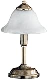 Honsel Leuchten 55481 Tischleuchte altmessing Glas alabasterfarbig wei&szlig;