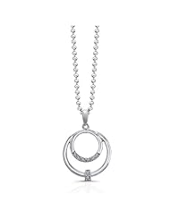 Victoria Kay White Diamond Accent Circle Pendant in Sterling Silver (JK, I2-I3), 18"
