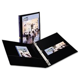 Durable Vinyl EZ-Turn Ring View Binder, 11 x 8-1/2, 1/2 Capacity, Black