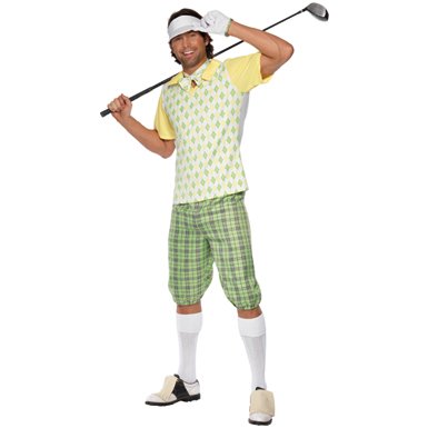 Mens Gone Golfing Preppy Golf Star Halloween Costume  