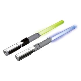 Official Star Wars Wii Anakin and Yoda Light-Up Replica Lightsabers - Dueling Pack by BD&A