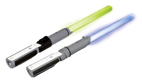 Official Star Wars Wii Anakin & Yoda Light-Up Replica Lightsabers - Dueling Pack