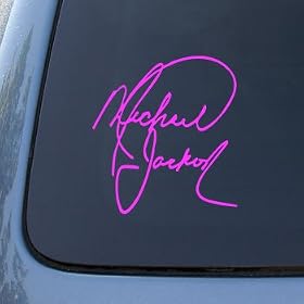 MICHAEL JACKSON SIGNATURE - Vinyl Decal Sticker #1916 | Vinyl Color: Pink