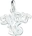 Sterling Silver Diamond Cut Sweet 16 Charm