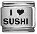 Jewelry : Clearly Charming I Heart Sushi Laser Italian Charm