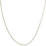 18kt Gold Over Sterling Silver .030 Baby Rolo Link Chain Necklace w Extender 16in + 2in