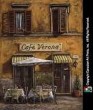Cafe Verona Art Poster by Malcolm Surridge - 19 x 27