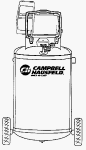 Campbell Hausfeld #WL6111 1.7RHP 26GAL Compressor