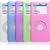 iPod nano Tubes H�llen-Set f�r iPod nano (clear, purple, blue, green, pink)