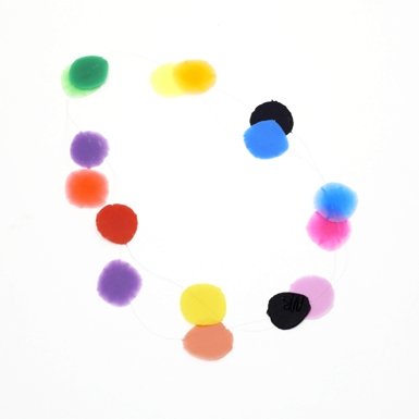 Polkadot Multi-Coloured Necklace by Mecky Van den Brink (50cm)||RF10F