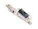 Rhodium plated tie clip with sand-time (Blue sands)