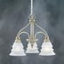 TL-M2183-80 - 3 Light Chandelier in Venetian Silver Finish