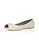Women's PARK AVENUE Lace Peep Toe Ballet Flats by Dessy