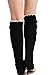 Avidlove Women Socks Knitted Boot Cuffs Button Leg Warmers Crochet Lace Trim
