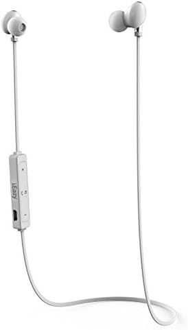 iEazy Bluetooth Sports Headphone, Sweatproof Wireless Bluetooth Earphones In-Ear Noise Cancelling Stereo Headphones Earbuds with Mic, White