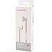 Granvela Mrice E100A High Fidelity Stereo Earbuds Tangle-Free Triangle Cable in-Ear Headphones for iPhone, iPad, Android Phones and More - Earphones with Mic (White)