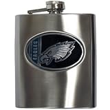 Philadelphia Eagles Steel Hip Beverage Flask - NFL Football Fan Shop Sports Team Merchandise