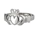 Sterling Silver Puffed Heart Mens Extra Heavy Claddagh Ring - Made in Ireland