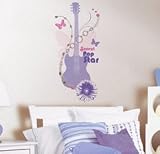 Hannah Montana "Secret Rock Star" Guitar Peel & Stick Giant Wall Mural Applique
