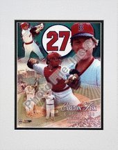 Photo File Boston Red Sox Calton Fisk Matted Photo
