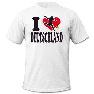 DEUTSCHLAND MOTIV 7 – Kinder T-Shirt Weiss / Schwarz-Rot-Gelb Gr. 134-146