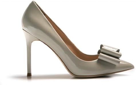 Sasha New York Women's Nicole Grey Patent Leather Pump 36