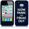 IPHONE 4 / 4S - BLUE "NOW PANIC and FREAK OUT" SILICONE SKIN COVER CASE Accessories for mobile phones by Oliviasphones