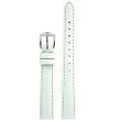 Watch Band Genuine Leather Lizard Grain White 14mm