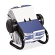 Open Rotary Business Card File w/24 Guides, Black