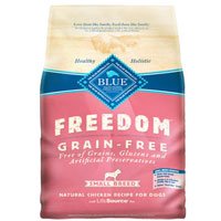 blue dog food pink bag