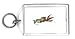 Keychain with mouse, bird, animal, cheese