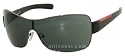 AUTHENTIC PRADA SPS57G SPS 57G 5AV1A1 5AV-1A1 BLACK RUTHENIUM FRAME SMOKE LENS 01/34/125 SUNGLASSES SHADES