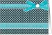 turquoise boldog születésnapot kívánok hungarian happy birthday card polka dots ribbon bow Card