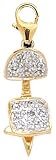 14k Gold Diamond Chair Charm (1/10 cttw)