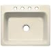 Peachtree Forge PF21 Dawson Kitchen Sink, 4-Hole, Biscuit